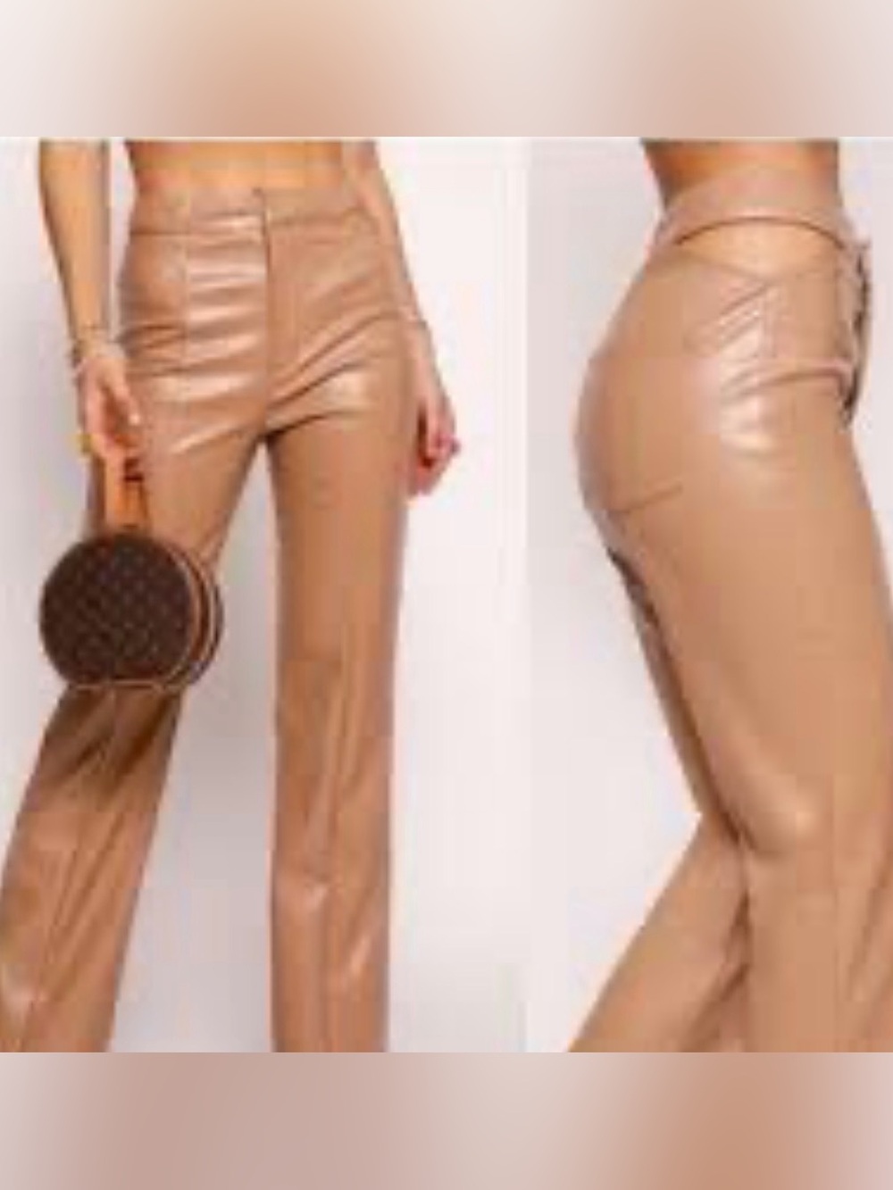 Tiger Mist Palmer Pleather Pants W Side Cutouts Size M